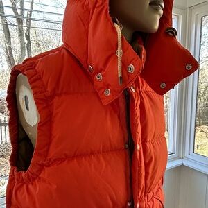 Polo by Ralph Lauren Bright Orange Quilted Hooded Vest